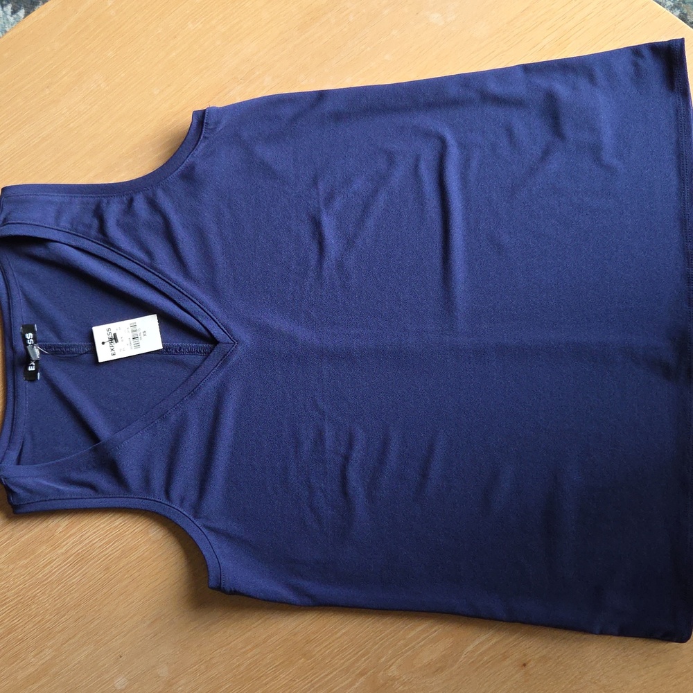 Express Navy Blue Sleeveless Tank